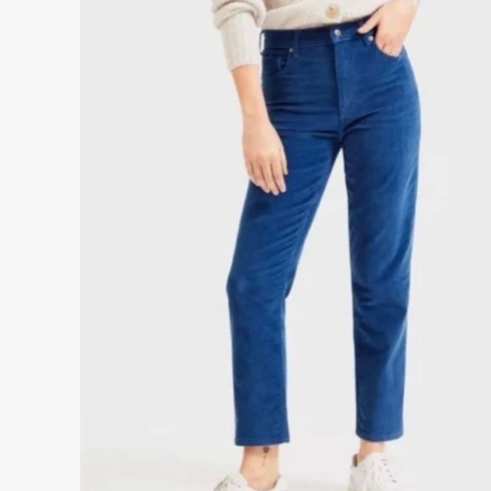 Everlane baby cord, cheeky crop
 Blue Corduroy Trousers size 25